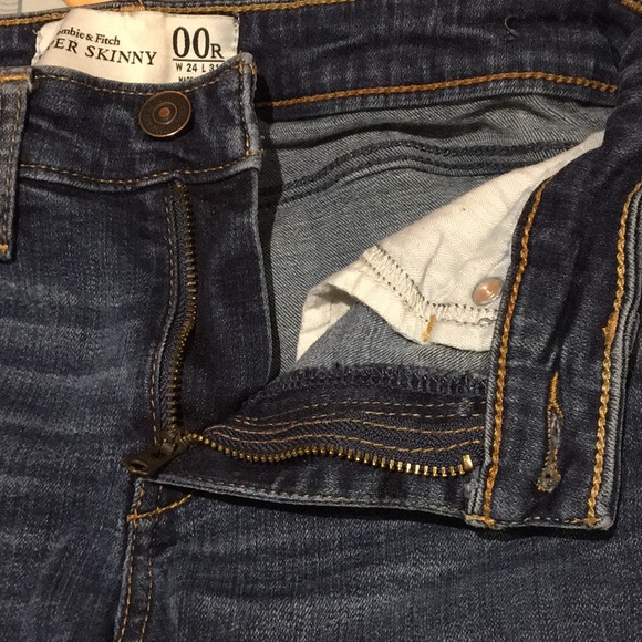 Abercrombie & Fitch Dark Wash Blue Super Skinny Jeans - Picture 10 of 10